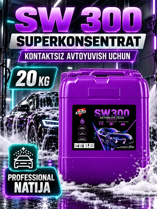 Активная пена Dr.Active SW 300 для бесконтактной мойки и автомоек самообслуживания - 