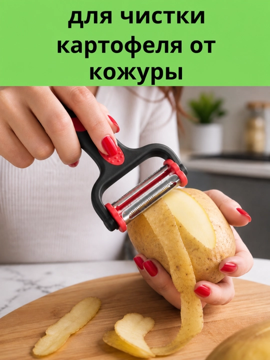 Sabzavot va mevalar uchun tozalagich, oshxona uchun pichoq, qulay va mustahkam