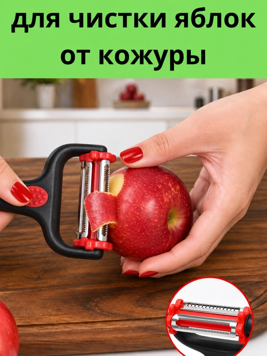 Sabzavot va mevalar uchun tozalagich, oshxona uchun pichoq, qulay va mustahkam