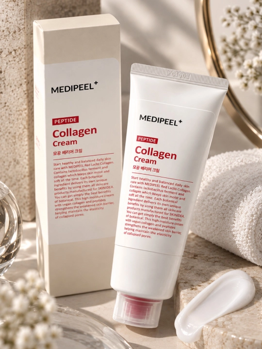 Cream MEDIPEEL Peptide Collagen - yuz uchun namlantiruvchi va tiklovchi krem