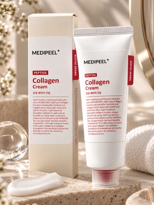 Cream MEDIPEEL Peptide Collagen - yuz uchun namlantiruvchi va tiklovchi krem