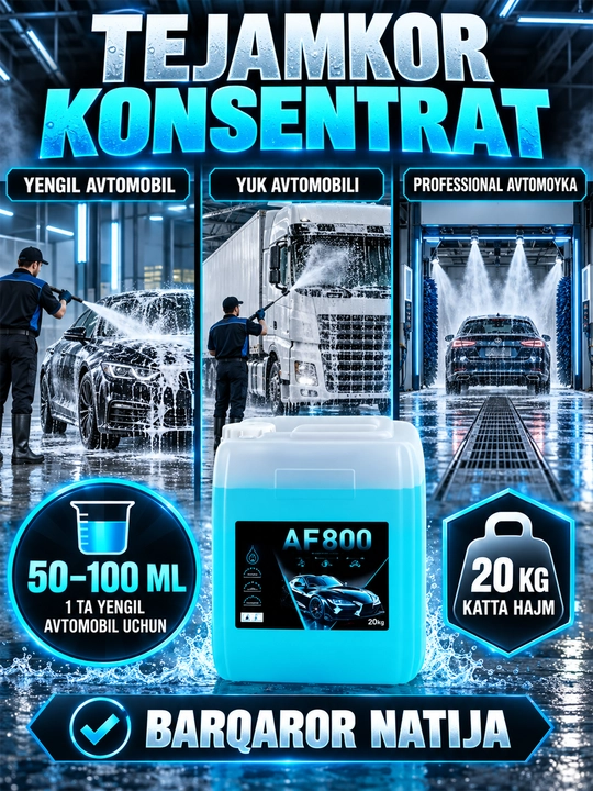 Dr.Active AF 800 faol ko‘pik — kontaktsiz avtomoyka uchun konsentrat, 20 kg