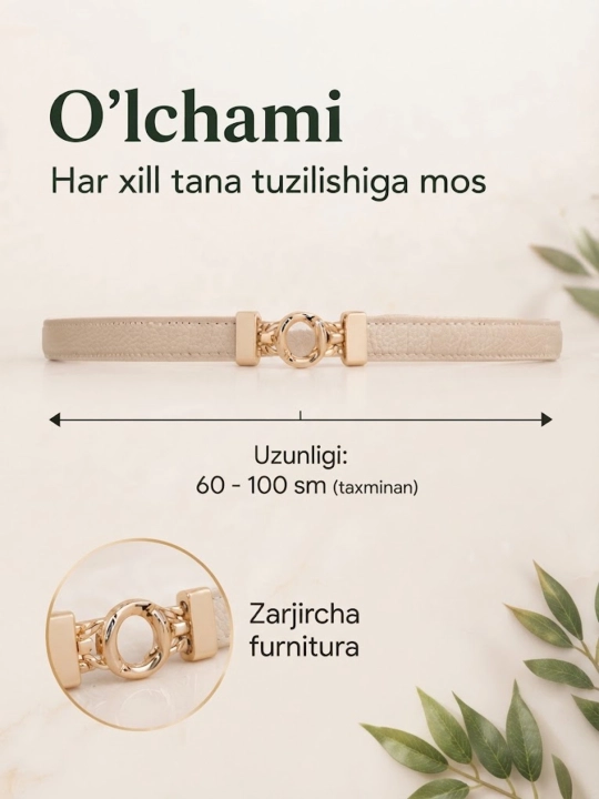 Ayollar va qizlar uchun zamonaviy va bejirim kamarlar