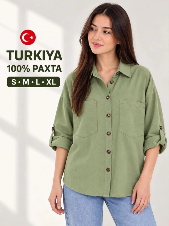 Rubashka ayollar, ko‘ylaklar, uzun yengli, ayollar rubashkasi, o‘lchamlari S-XL, Turkiya - 