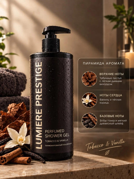 Парфюмированный гель для душа Lumière Prestige, 1000 мл - 
