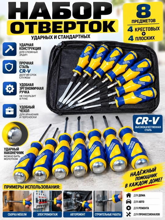 Elektr otvyortkalar, 7-9 ta to‘plam - 