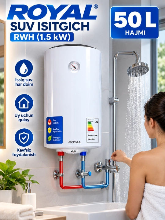 Водонагреватель ROYAL RWH 50 л (1,5 кВт) 