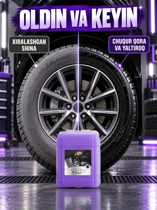 Чернитель-полироль для шин Dr.Active Tire Polish — эффект мокрых шин, концентрат, 5 л