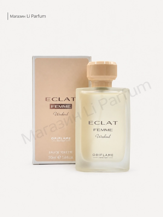 Eclat Femme Weekend Ayollar uchun parfyum suvi gullar-mevali notalar ega nafis ifor 50 ml - 