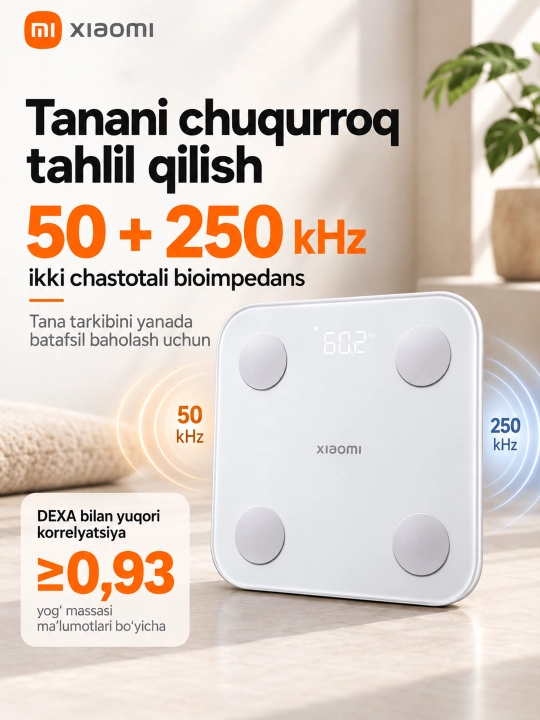 Xiaomi Body Composition Scale S400BHR7793GL aqlli pol elektron tarozisi, 50966, Global