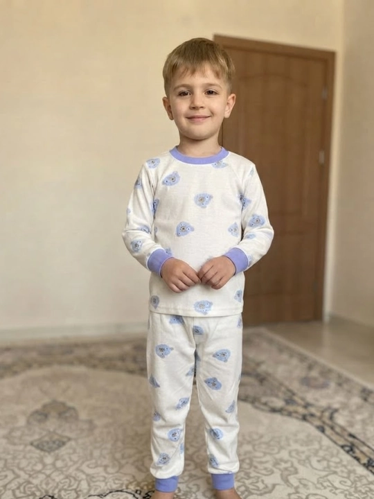 Bolalar uchun uy kiyimi va pijama to'plami ayiqchali - 