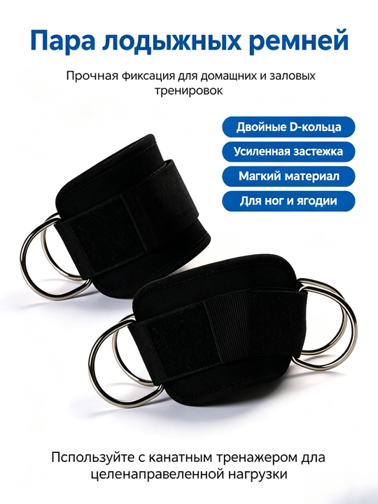 Регулируемые манжеты на щиколотку для тренажера, для ягодиц и ног
