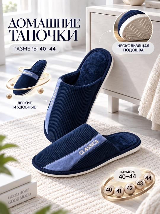 Мужские тапочки  - 