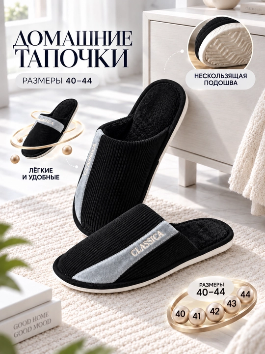 Мужские тапочки  - 