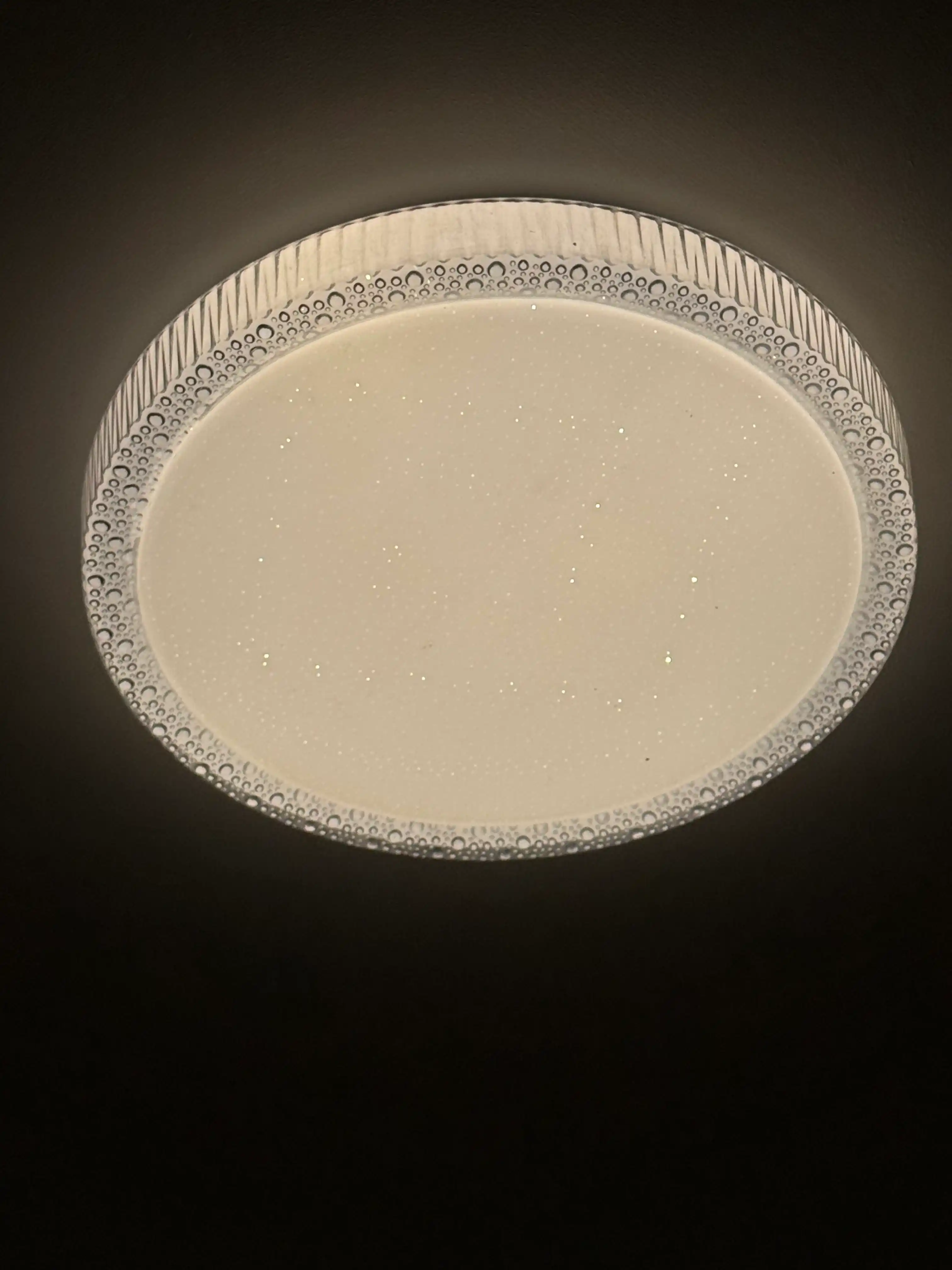 Shift LED lyustra 50 sm 96 Vt, 3 xil yorug‘lik rejimi, 25 m² gacha yoruqlik oson ornatish