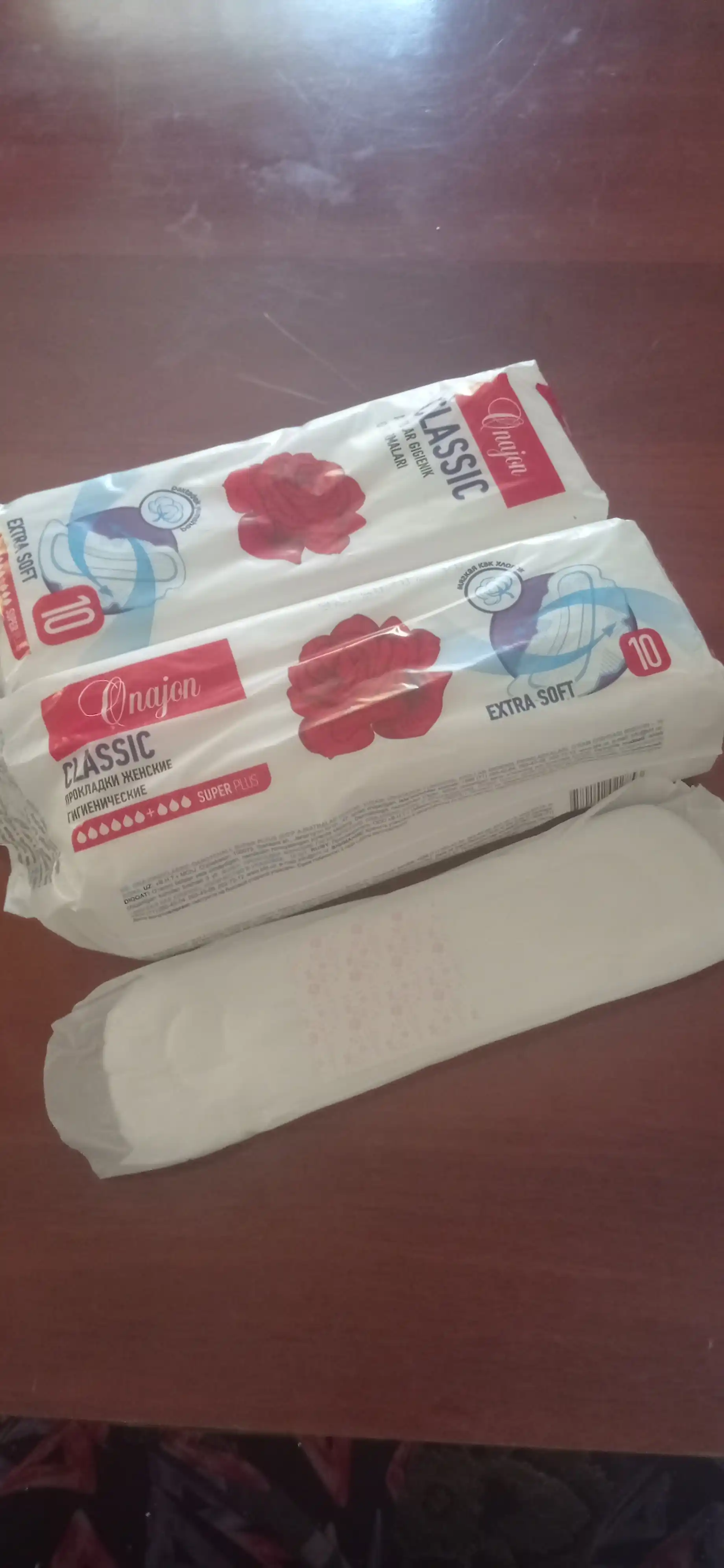 Ayollar uchun gigiena prokladkalari "ONAJON Classic" Super, 10 dona