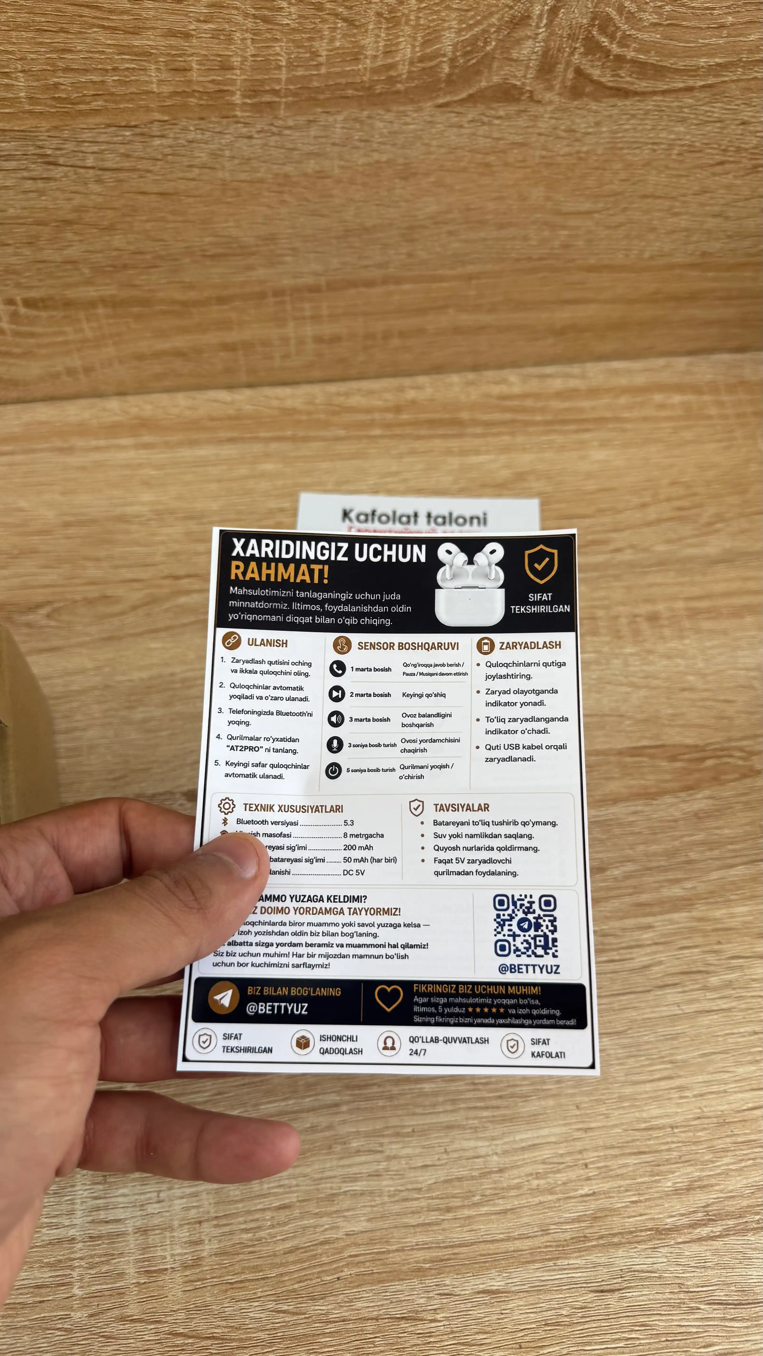 Android va IOS uchun Pods Pro2 simsiz quloqchinlari