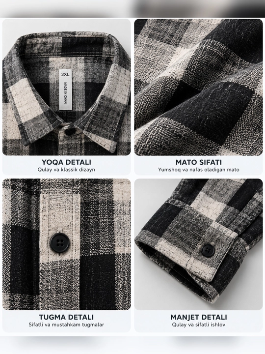 ONLY SHIRTS Осенние мужские рубашки в клетку