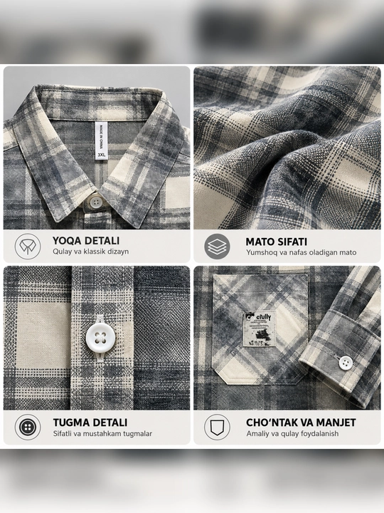 ONLY SHIRTS Осенние мужские рубашки в клетку
