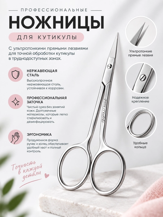 Manikyur qaychilari, professional, kutikula va tirnoqlar uchun, kosmetik - 
