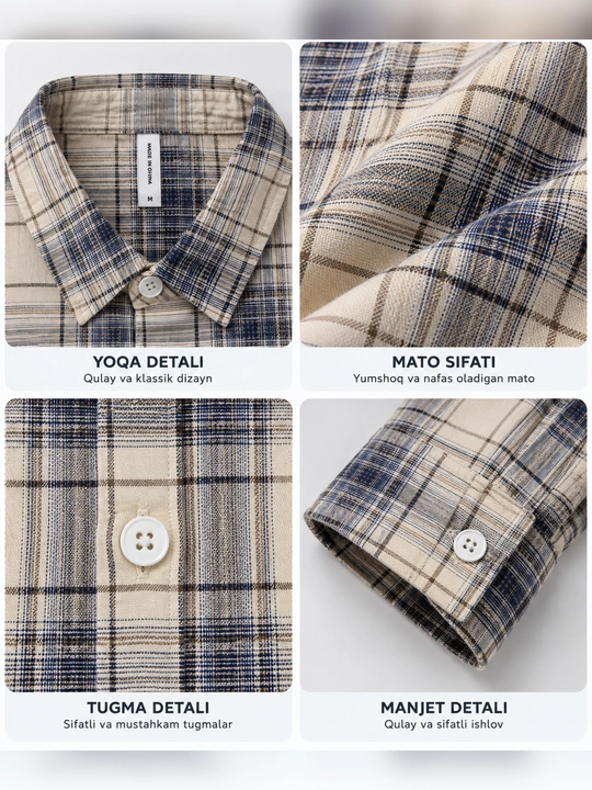 ONLY SHIRTS Осенние мужские рубашки в клетку