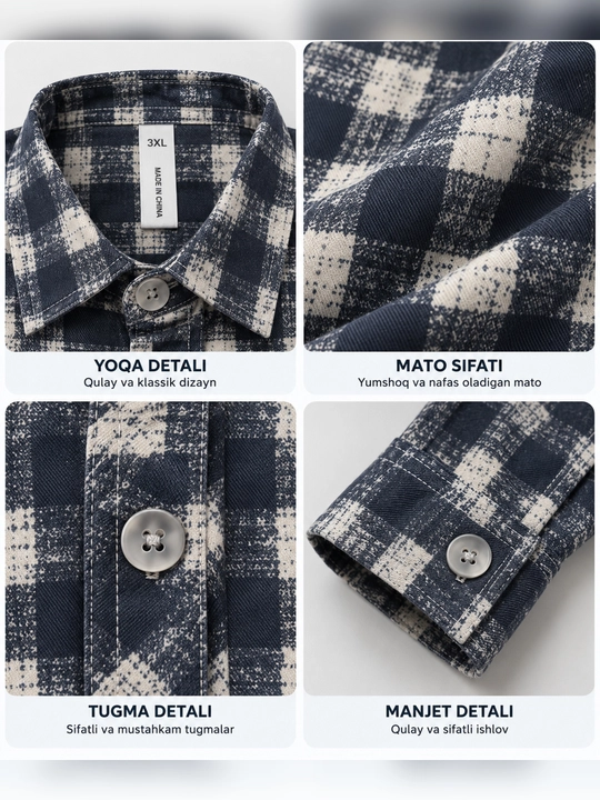 ONLY SHIRTS Осенние мужские рубашки в клетку