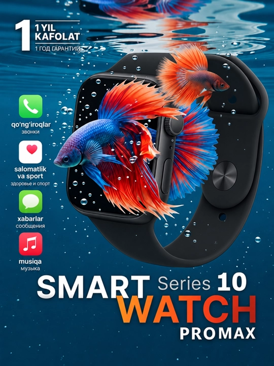 Смарт-часы Series 10 Pro Max AMOLED 2.02, Bluetooth 5.0 - 