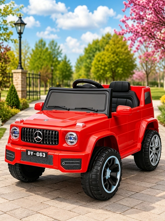 12V 4x390 kuchlanishli, to‘liq uzatmali, APP+pultli, EVA g‘ildirakli bolalar elektromobili