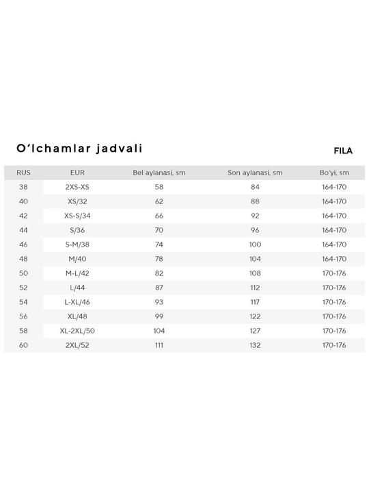 Ayollar shimlari FILA