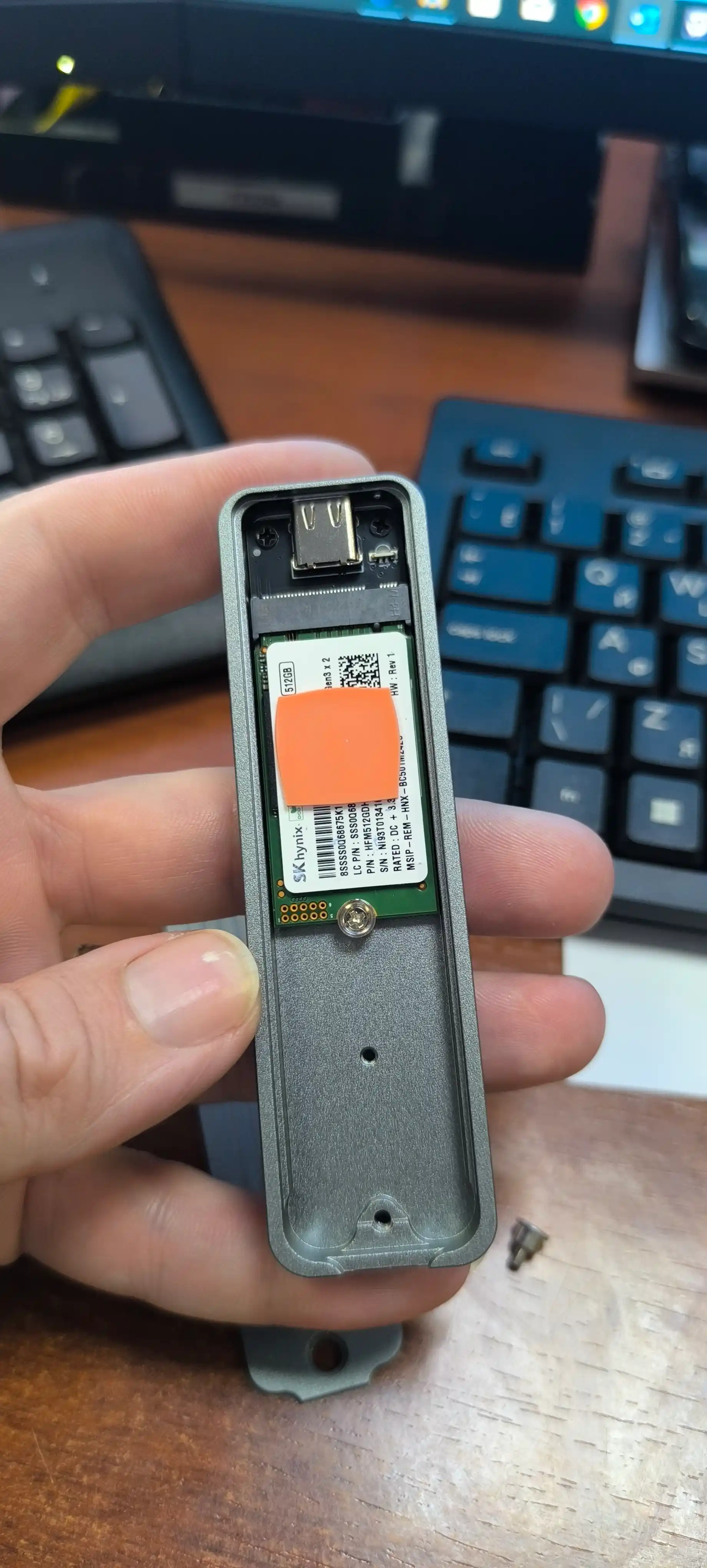 Корпус для M.2 NVMe SSD, адаптер USB 3.1 Type-C RTL9210 M&B+M. 10 Гбит/с