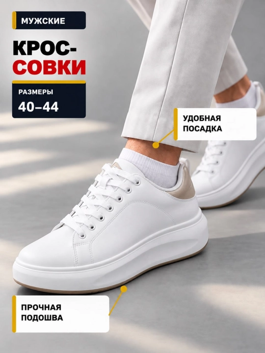 Erkaklar krossovkasi, sport oyoq kiyimi, kundalik krossovkalar, qora va oq, 40–44