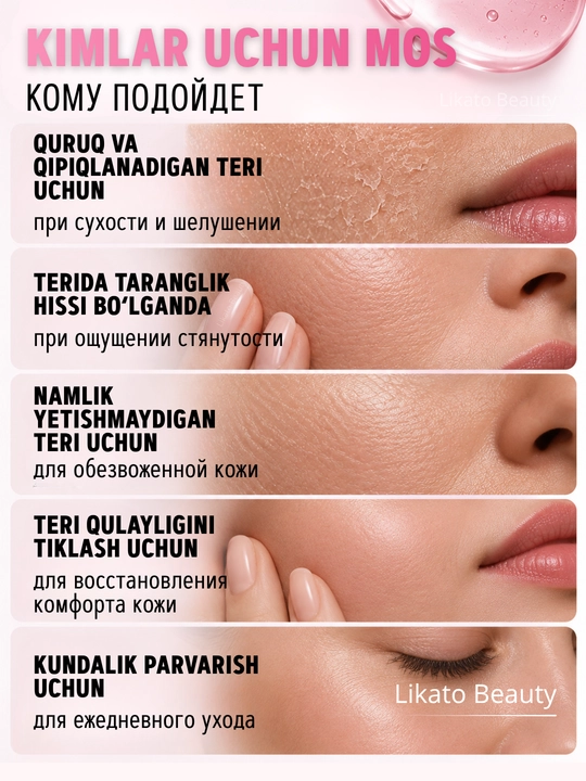 Yuz uchun namlantiruvchi toner Likato Basic Care, quruqlik va suvsizlanishga qarshi, 120 ml