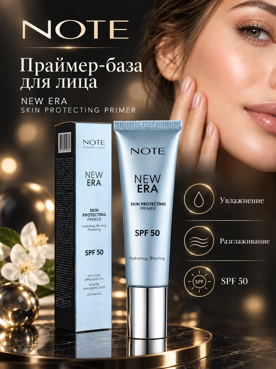 Праймер для лица NOTE New Era Skin Protecting Primer SPF 50, увлажняющий, с защитой SPF 50