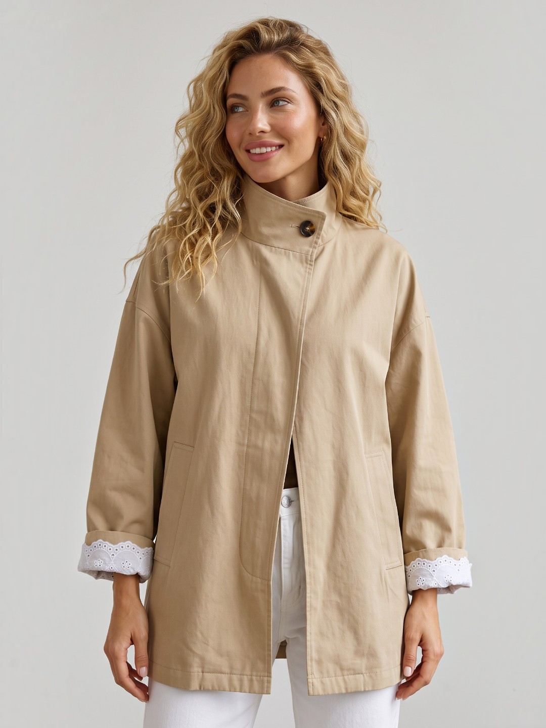 Ayollar vetrovkasi, kapyushonli kurtka, trench oversize, M–4XL — ELLY FASHION