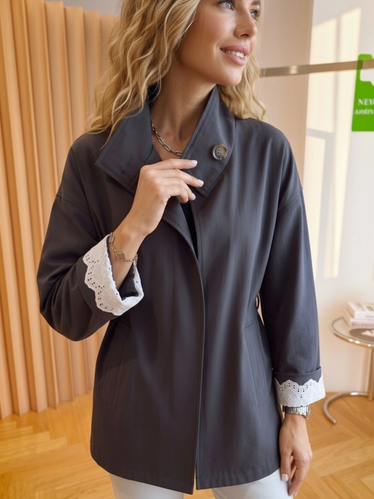 Ayollar vetrovkasi, kapyushonli kurtka, trench oversize, M–4XL — ELLY FASHION