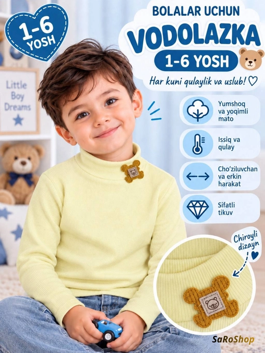 Qiz va og'il bolalar uchun vodolazkalar, 1-6 yosh - 