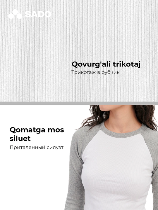 Ayollar longslivi, uzun yengli, reglan bichimli SADO