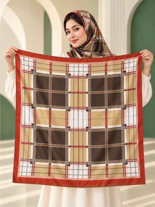 Ayollar uchun atlas ro‘mol 90×90 sm, bosh va bo‘yinga o‘rash uchun, turli rang va naqshli