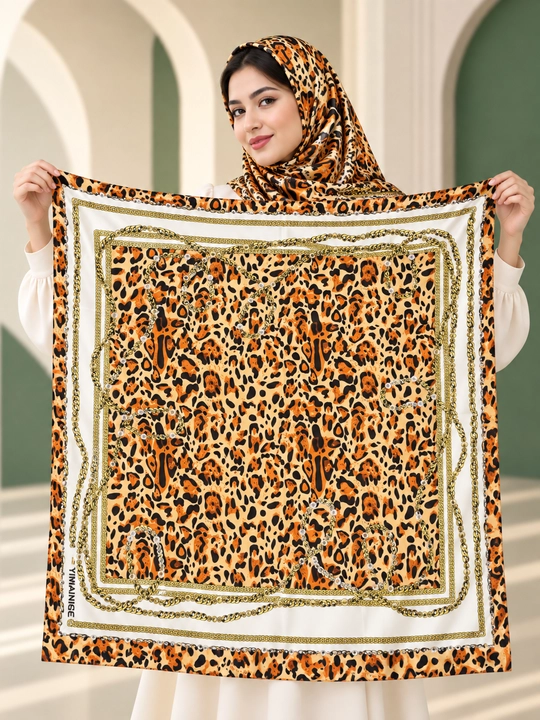 Ayollar uchun atlas ro‘mol 90×90 sm, bosh va bo‘yinga o‘rash uchun, turli rang va naqshli