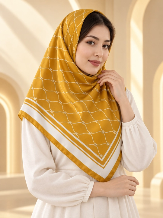 Ayollar uchun atlas ro‘mol 90×90 sm, bosh va bo‘yinga o‘rash uchun, turli rang va naqshli