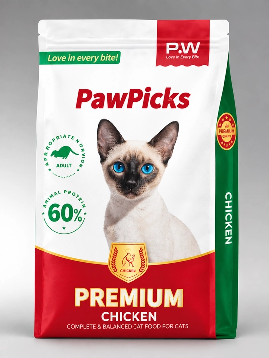 Paw Picks сухой корм для кошек с курицей, 1 кг