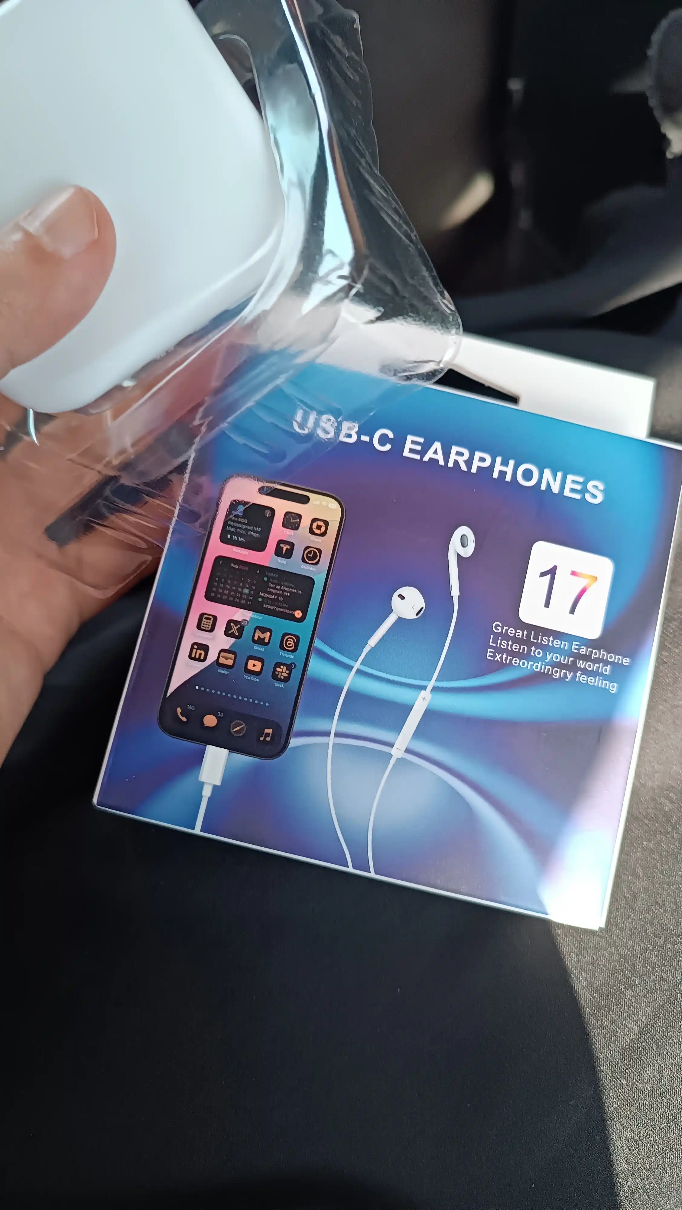 USB-C simli quloqchin, mikrofonli naushnik, telefon va planshet uchun Type-C garnitura