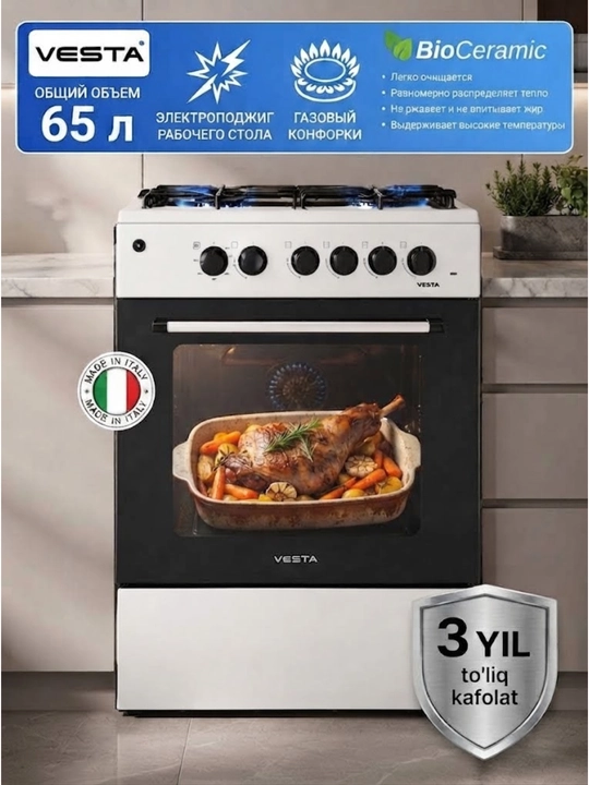 Vesta AK-10 GP gaz plitasi, elektr yondirgich bilan - 