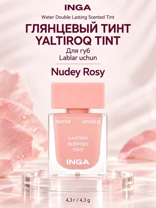 Тинт для губ INGA Water Double Lasting Scented Tint, 8 оттенков, 4.3 г - 