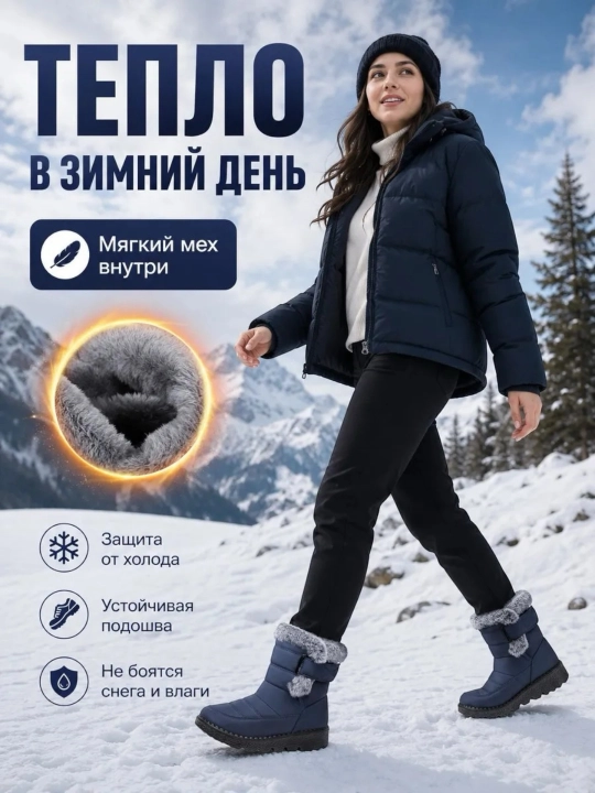 Ayollar uchun qishki dutiklar, issiq, mo‘ynali va sirpanmaydigan taglikli