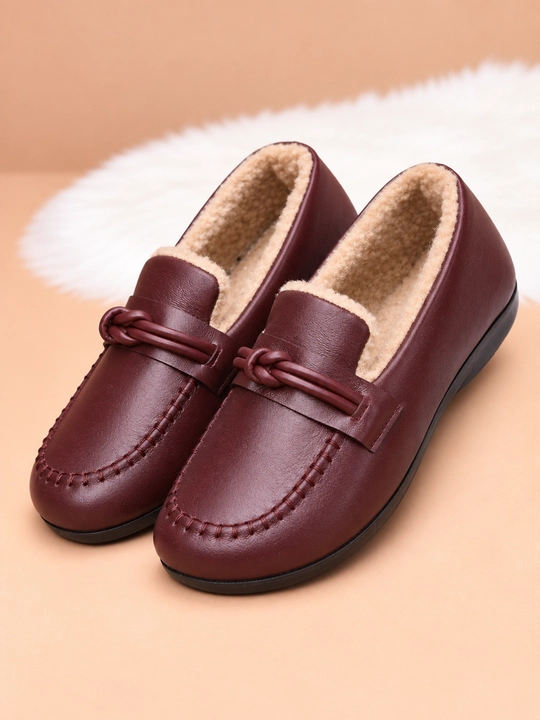 Ayollar uchun issiq loferlar, DIMORE CozyKnot, mo’ynali qishki oyoq kiyimi, 36-41