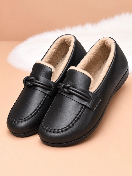 Ayollar uchun issiq loferlar, DIMORE CozyKnot, mo’ynali qishki oyoq kiyimi, 36-41