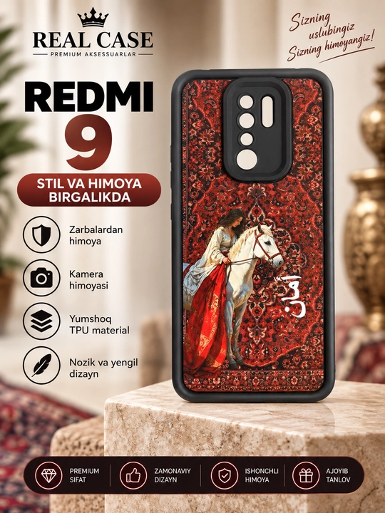 Redmi 9 4G smartfoni uchun gʻilof - 