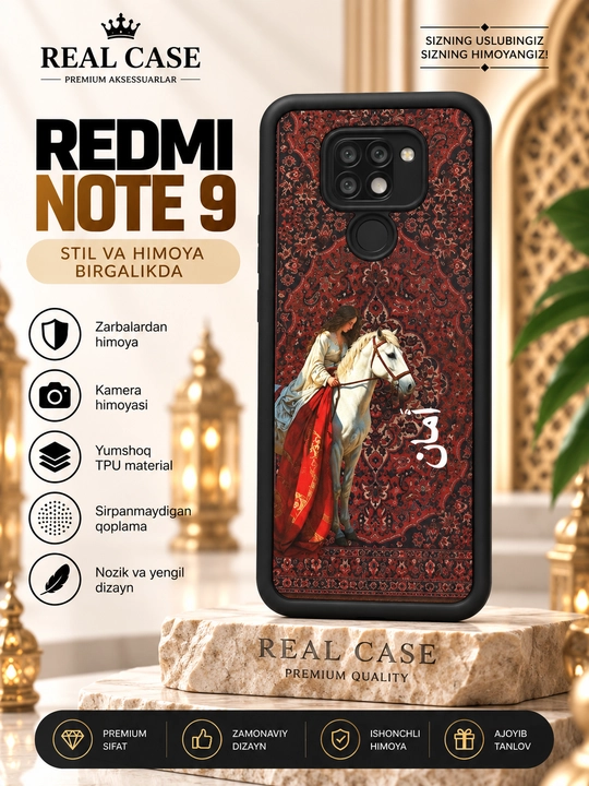Redmi Note 9 uchun g’ilof - 