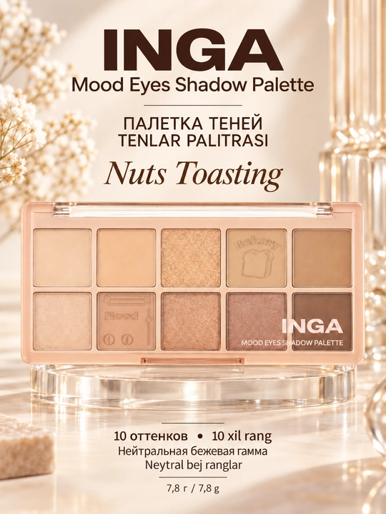 INGA Mood Eyes Soya palitrasi, 3 ta variant - 